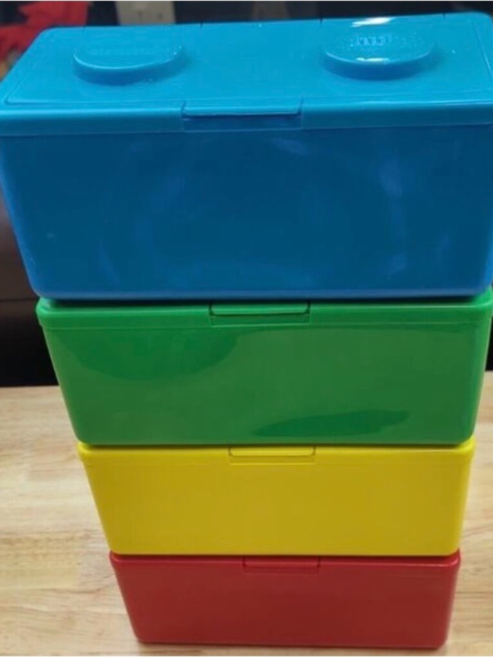 Lot Of 4 Vintage Chubs Plastic Stackable Containers, Baby Wipes Holder